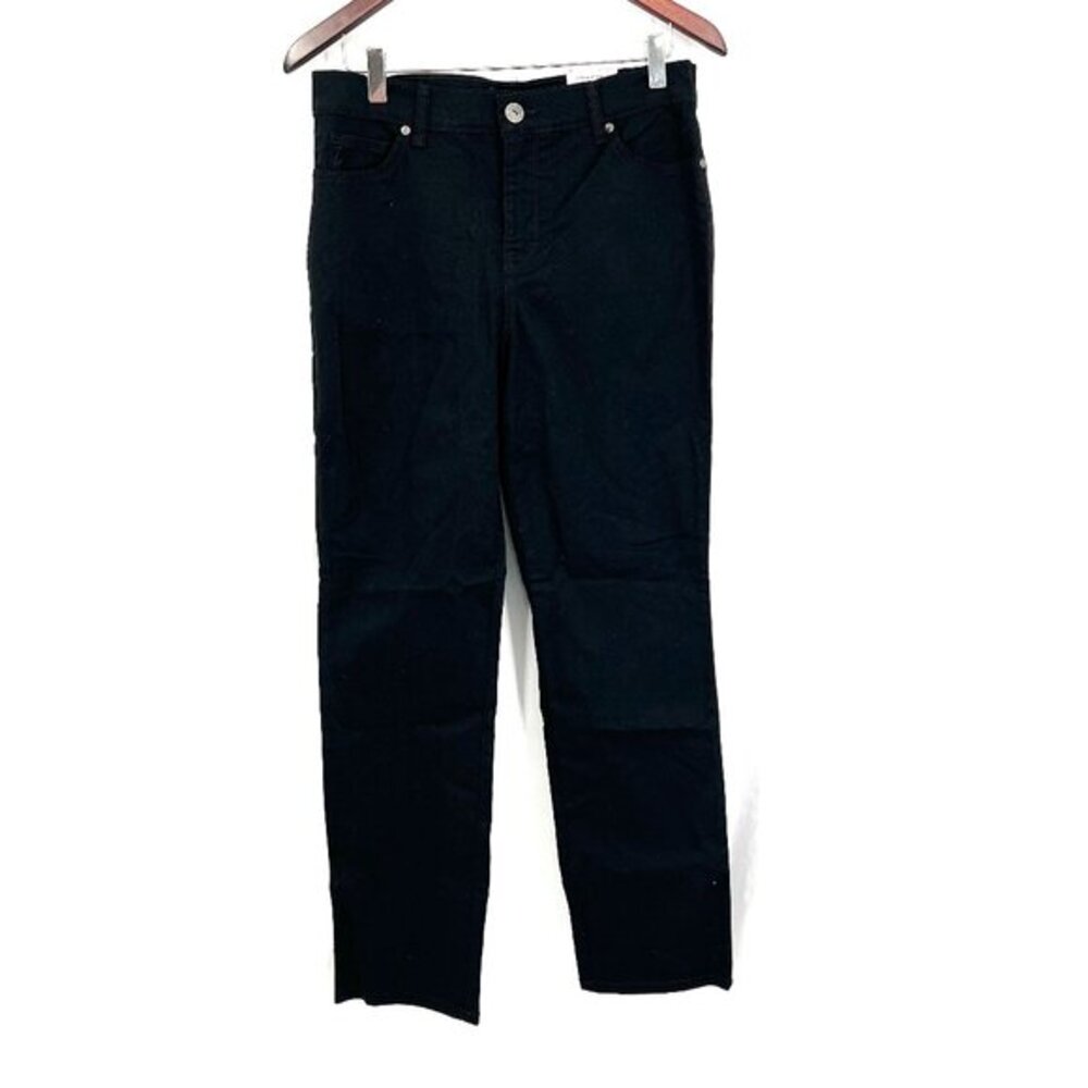 NEW Style & Co straight table leg mid rise‎ stretch jeans black 6 womens